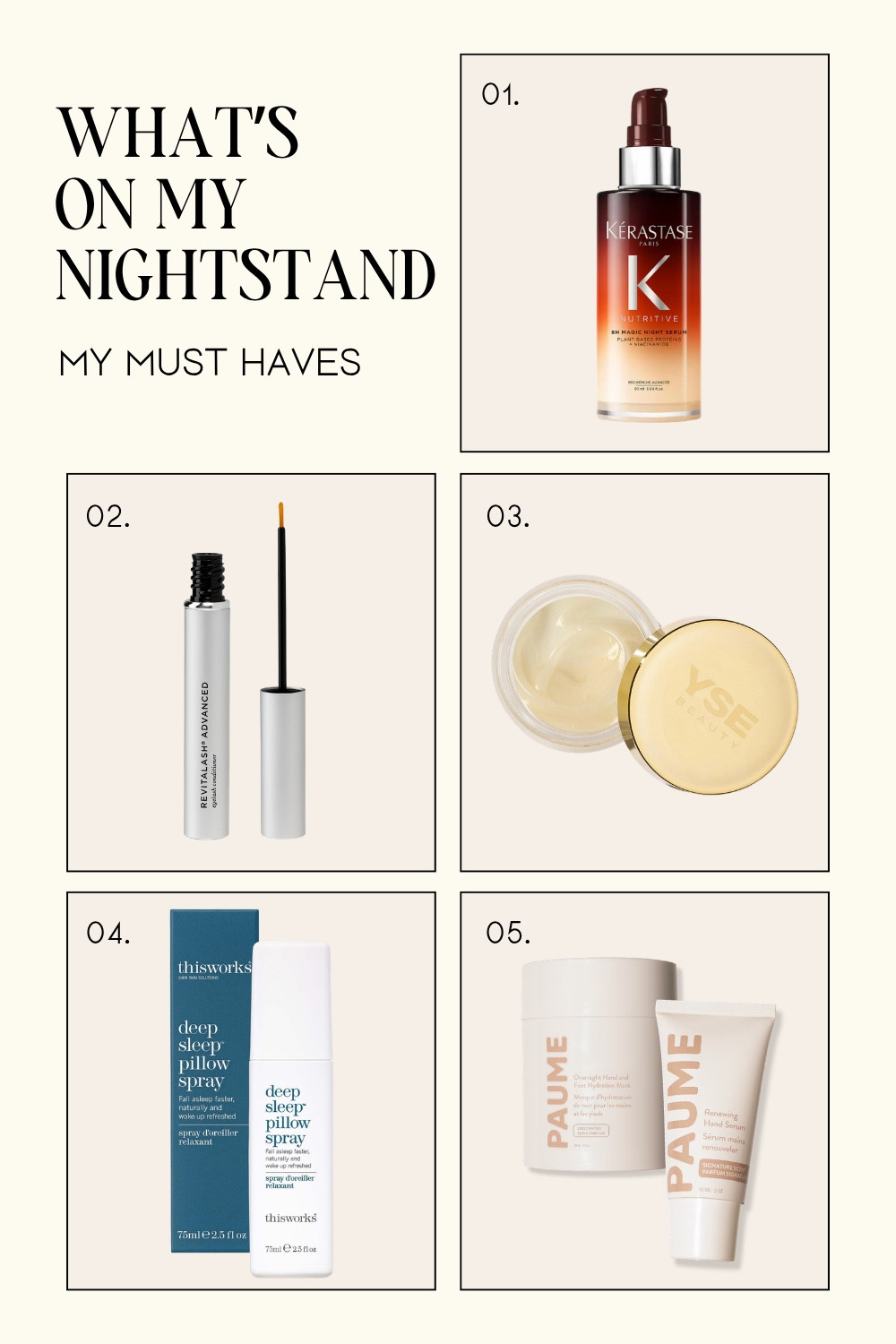 These are the products that have earned a permanent spot on my nightstand. A few minutes before bed goes a long way—from nourishing my hair and lashes to keeping my skin hydrated and helping me unwind for a better night’s sleep. Sharing the little luxuries and everyday essentials I reach for night after night.

#LTKSeasonal #LTKBeauty