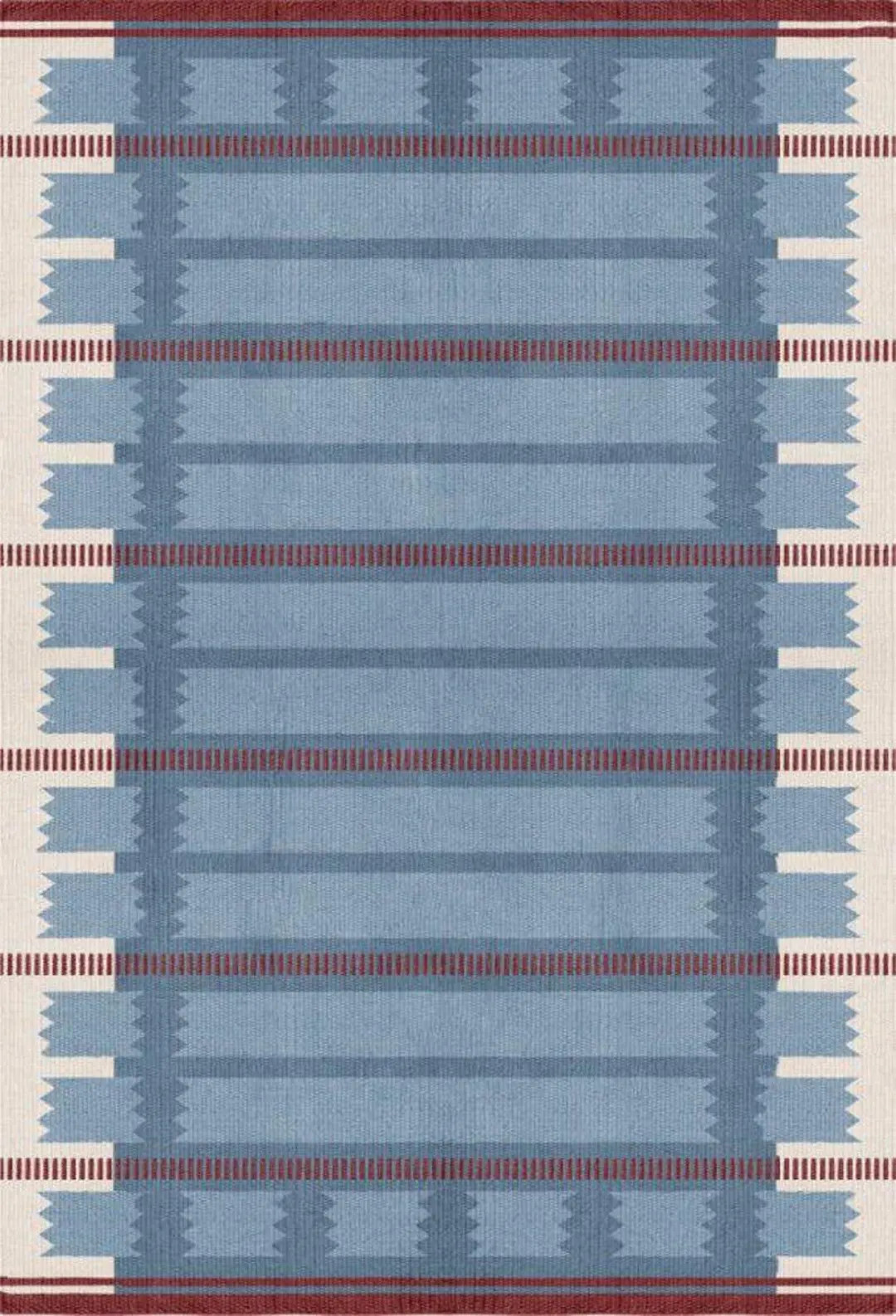 Handwoven Blue Tone Kilim Rug: Scandinavian Modern Wool Dhurrie, 8x10 | Etsy (US)
