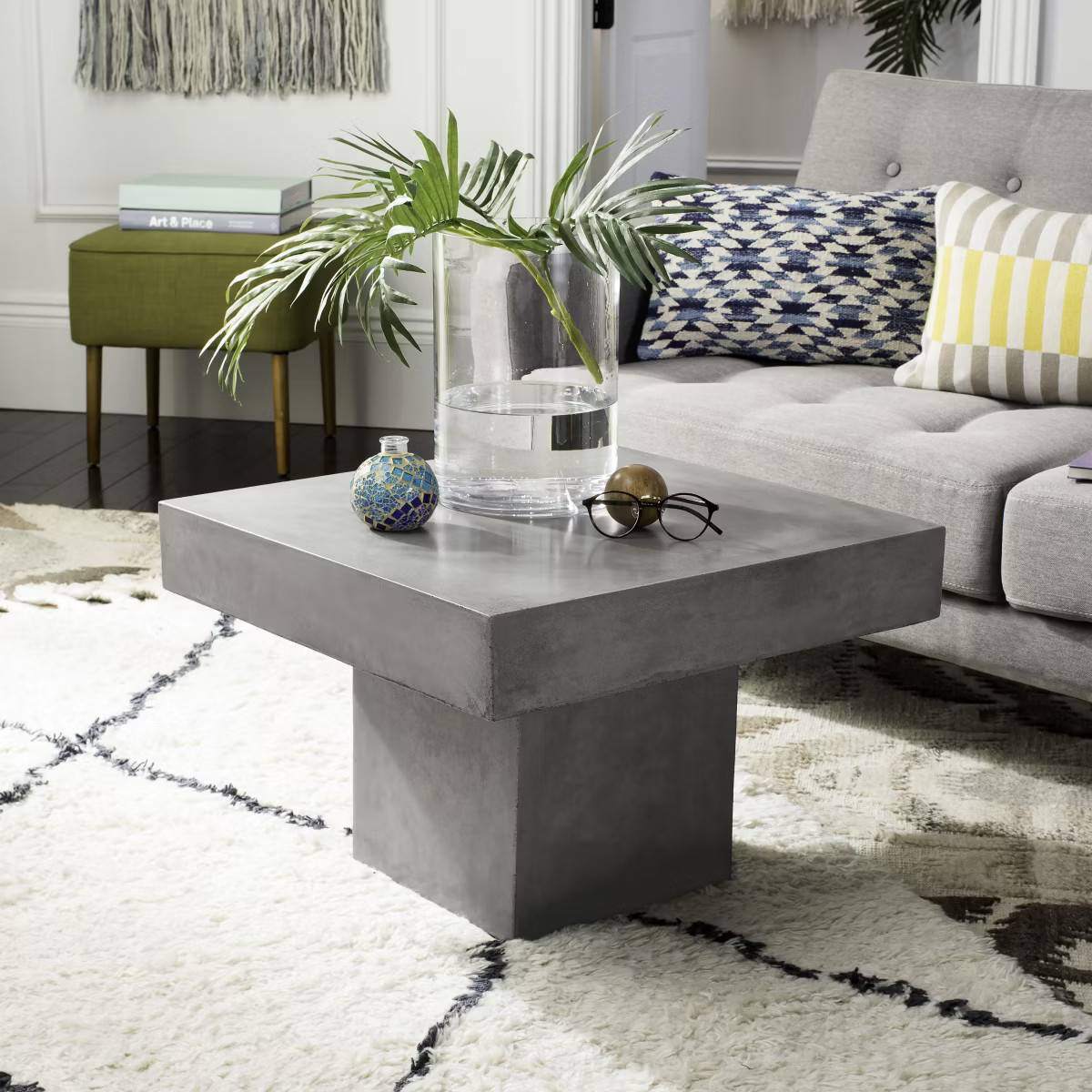 Tallen Coffee Table - Indoor/Outdoor - VNN1016 - Dark Grey - Safavieh | Target