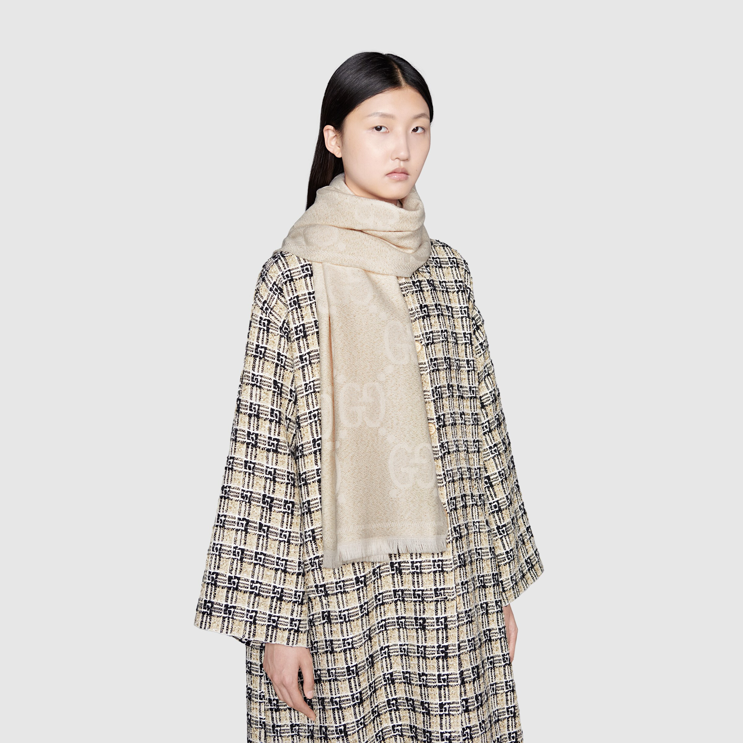 Gucci GG wool jacquard scarf | Gucci (US)