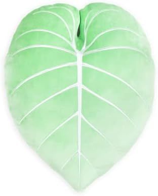 Philodendron Gloriosum Serene Green - Leaf Throw Pillow, Decorative, Bed, Flower, Decorative, Cut... | Amazon (US)
