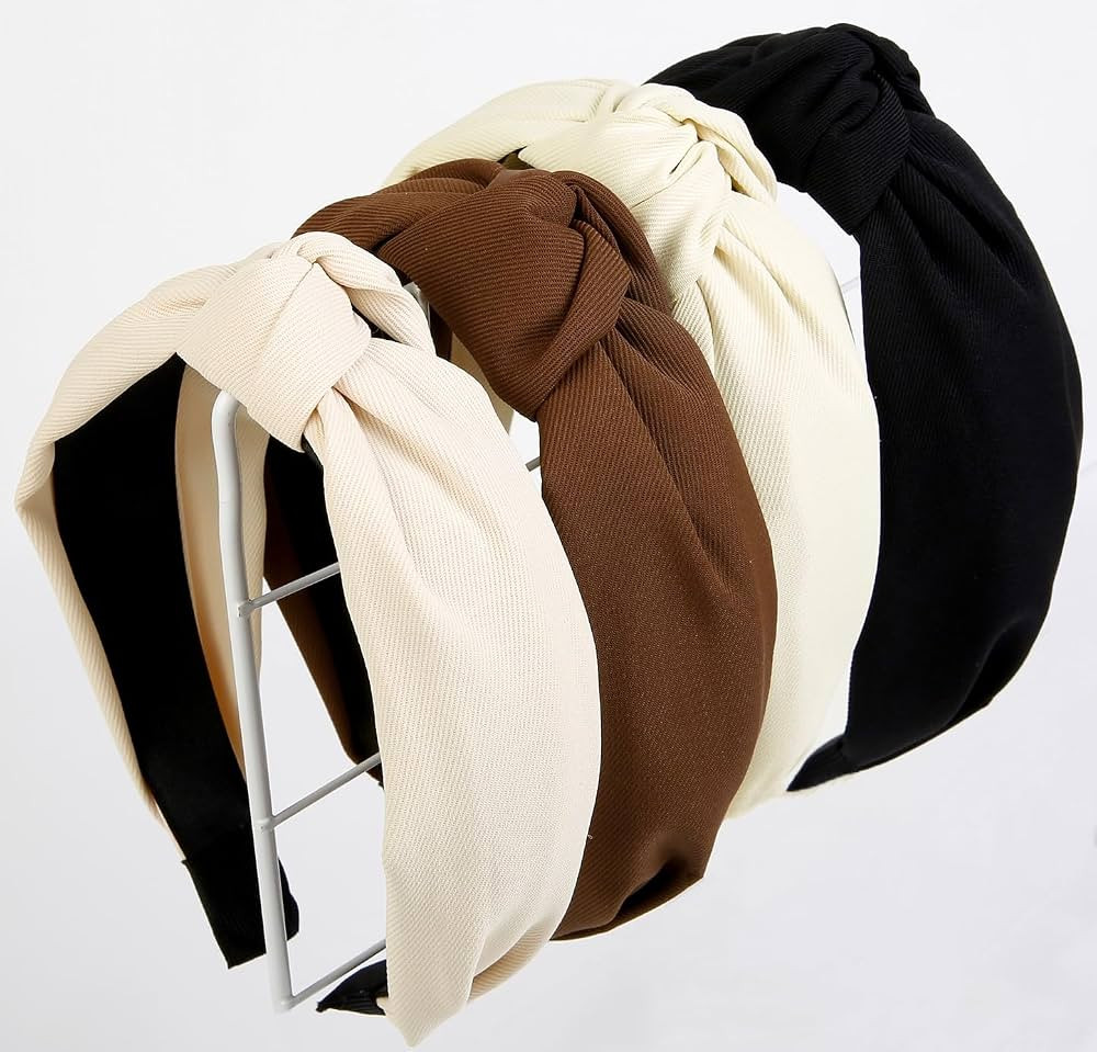 Huachi Knotted Headbands for Women Trendy Non Slip Womens Headbands with Knot, Wide Thick Head Ba... | Amazon (US)