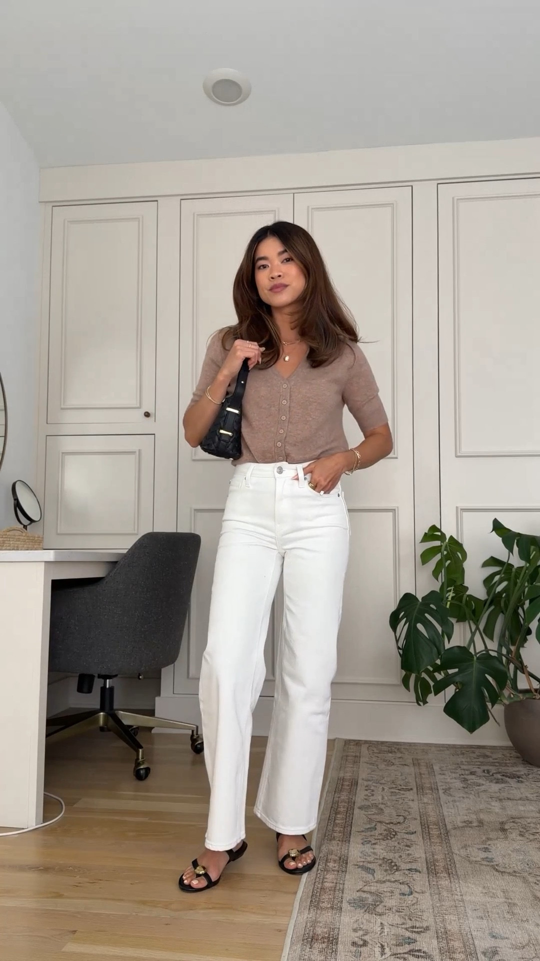 A casual summer outfit from @Quince. These high rise relaxed jeans come in multiple colors and are petite friendly!

Sizing info: 
Quince Mongolian Cashmere Short Sleeve Cardigan - XS in Oatmeal Quince Bella Stretch Relaxed Straight Jeans - Size 24 in 28in inseam in Ghost White 

petite fashion, get dressed with me, outfit inspiration, ootd, nashville outfit, Nashville influencer, petite style, vacation style, casual outfits, mom style, petite pants, spring outfits, spring outfit info, spring pants, spring outfit idea, spring top, summer pants, quince pants, petite jeans, spring sweater, spring shoes, quince jeans, white jeans, summer sandals, summer jeans, summer button up, quince sweater, summer sweater 

 

#LTKPetite #LTKmomlife #LTKSeasonal