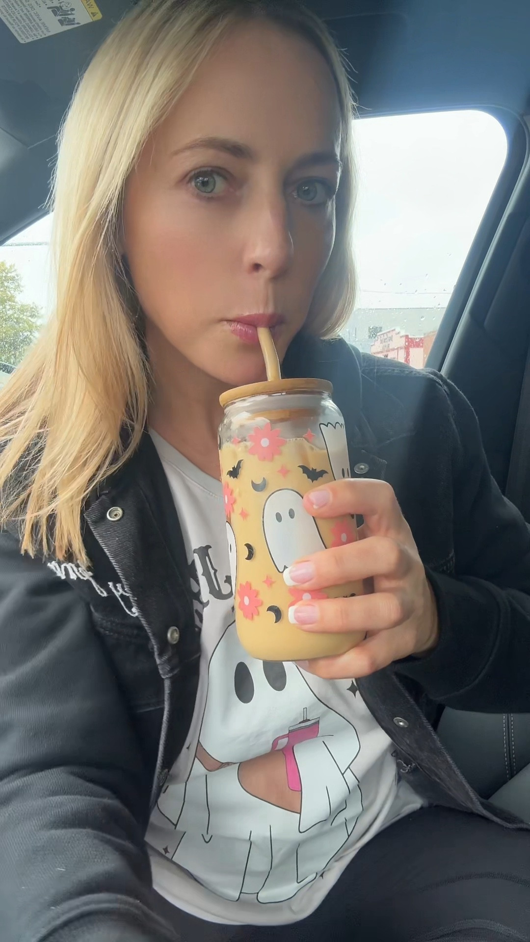 Halloween outfit. Ghost cup and pumpkin straw topper are from shein. Wearing xl in Halloween graphic tee, size 10 in Lululemon align leggings and size 9.5 in Nike dunks sneakers 

#ltkfindsunder50 #ltkseasonal #ltkhalloween
