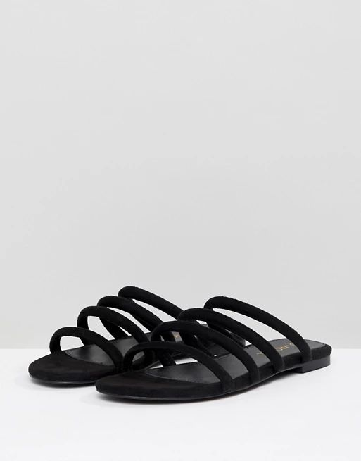 Monki multi strap sandals in Black | ASOS US