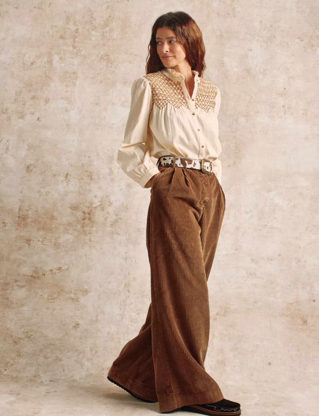 Bloomsbury Cord Trousers - Tan | Penelope Chilvers