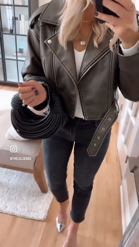 Not sure how to style this metallic & chrome trend?! Let’s style these shoes I got in that are trending BIG! 🩶 

Leather jacket is 25% off in cart!
Jeans code: LAUREN

I personally LOVE these ones! Just enough but not too much! 
How are we feeling about this trend? I wouldn’t overspend bc I don’t know how long it will last but if you’re feeling spicy, try these! SO fun and COMFY, also AMAZON! Need I say more!

Trends. Metallic. Fall outfit. 

#LTKstyletip #LTKshoecrush