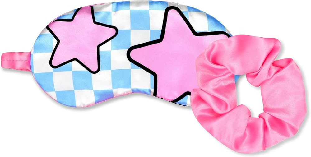 iscream Silky Satin, Fully Lined Sleep Mask and Matching Scrunchy Set - Smile Squad | Amazon (US)