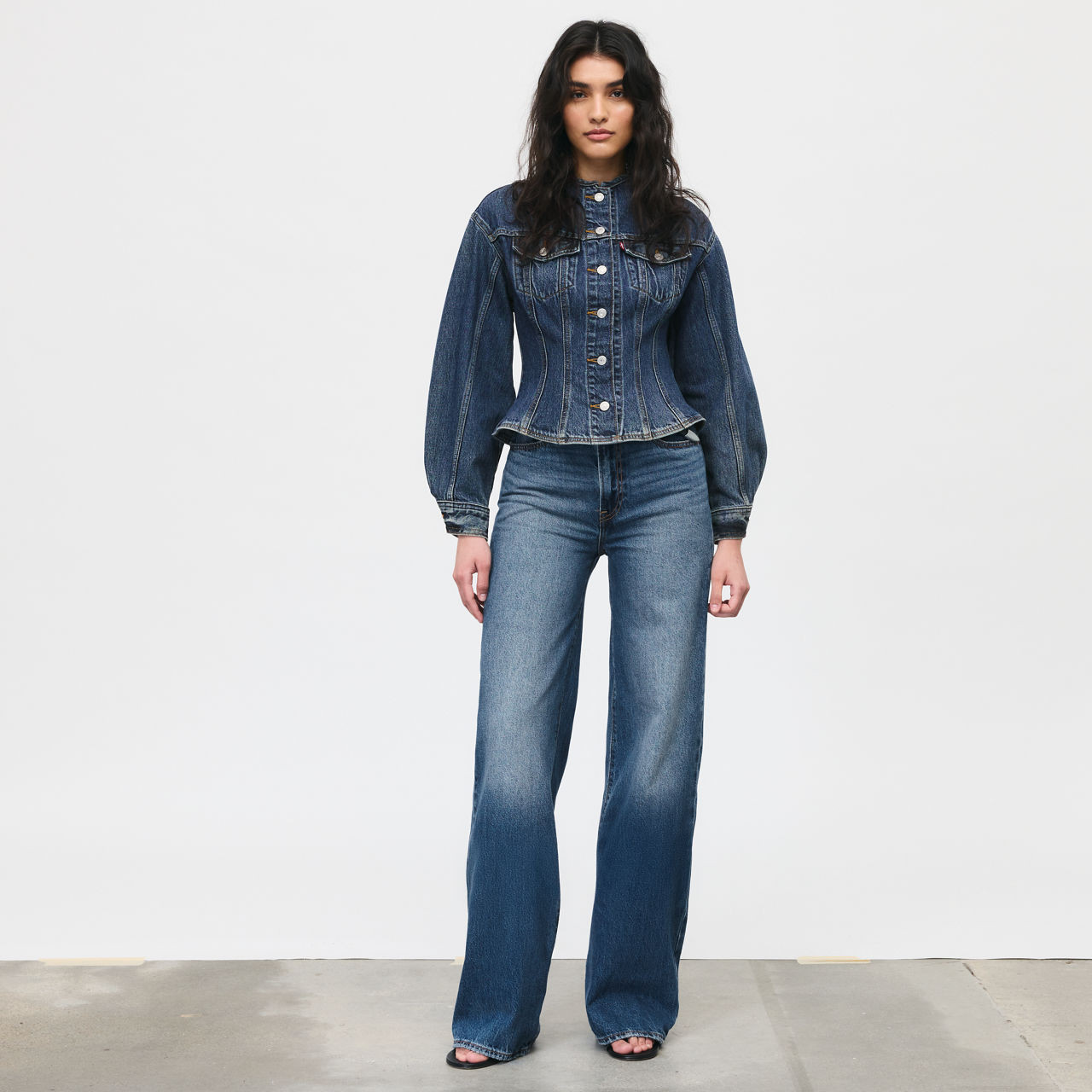 Levi's Sculpted Trucker Jacket - Women's - M - Blue | Levi's UK