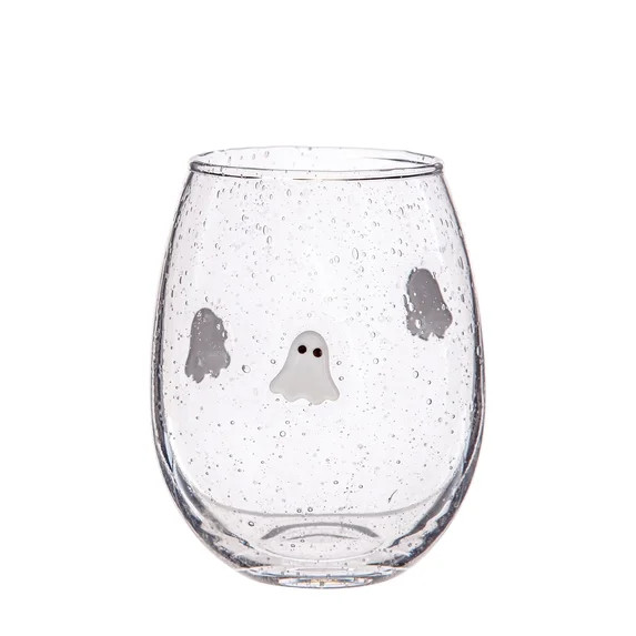 Way to Celebrate Halloween Ghost Charm Bubble Stemless Wine Glass | Walmart (US)