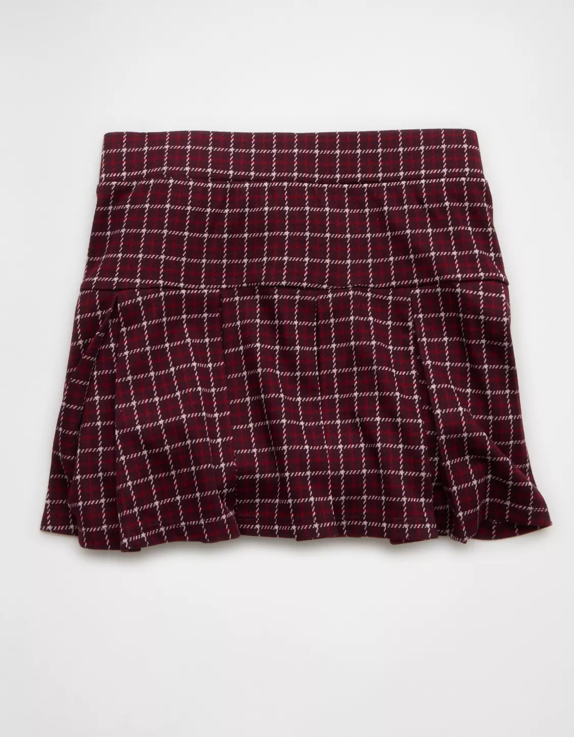 AE It Knit Low-Rise Pleated Plaid Skort | American Eagle Outfitters (US & CA)