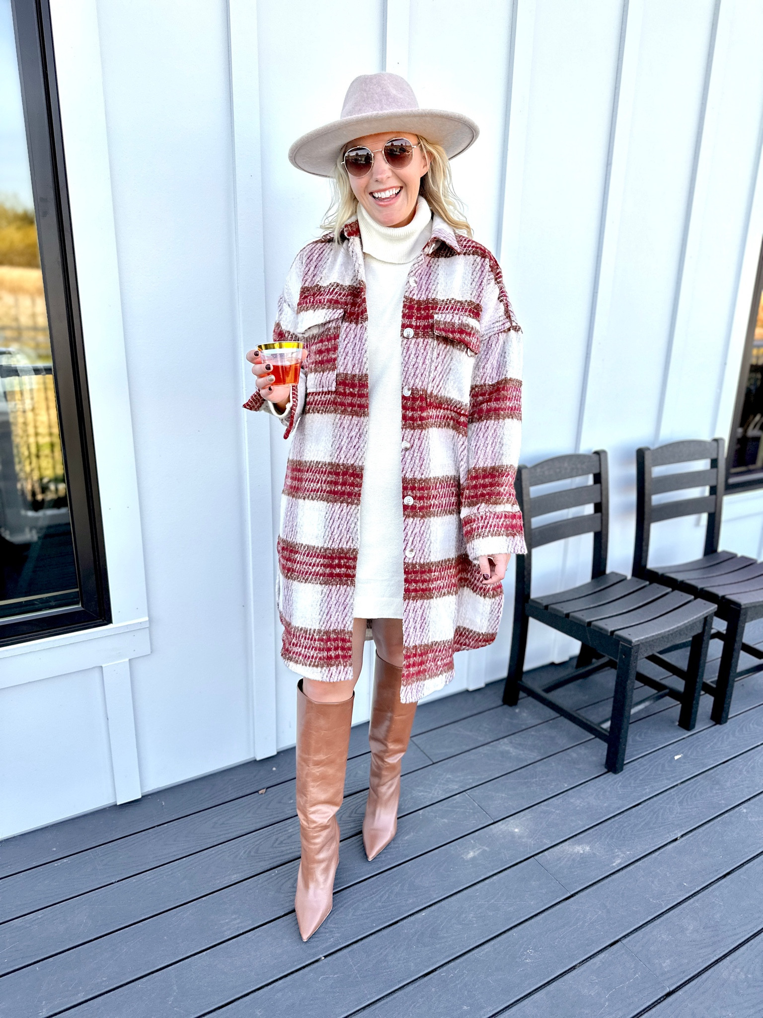 Plaid shacket - amazon outfit - sweater dress 

#LTKSeasonal #LTKstyletip #LTKunder50