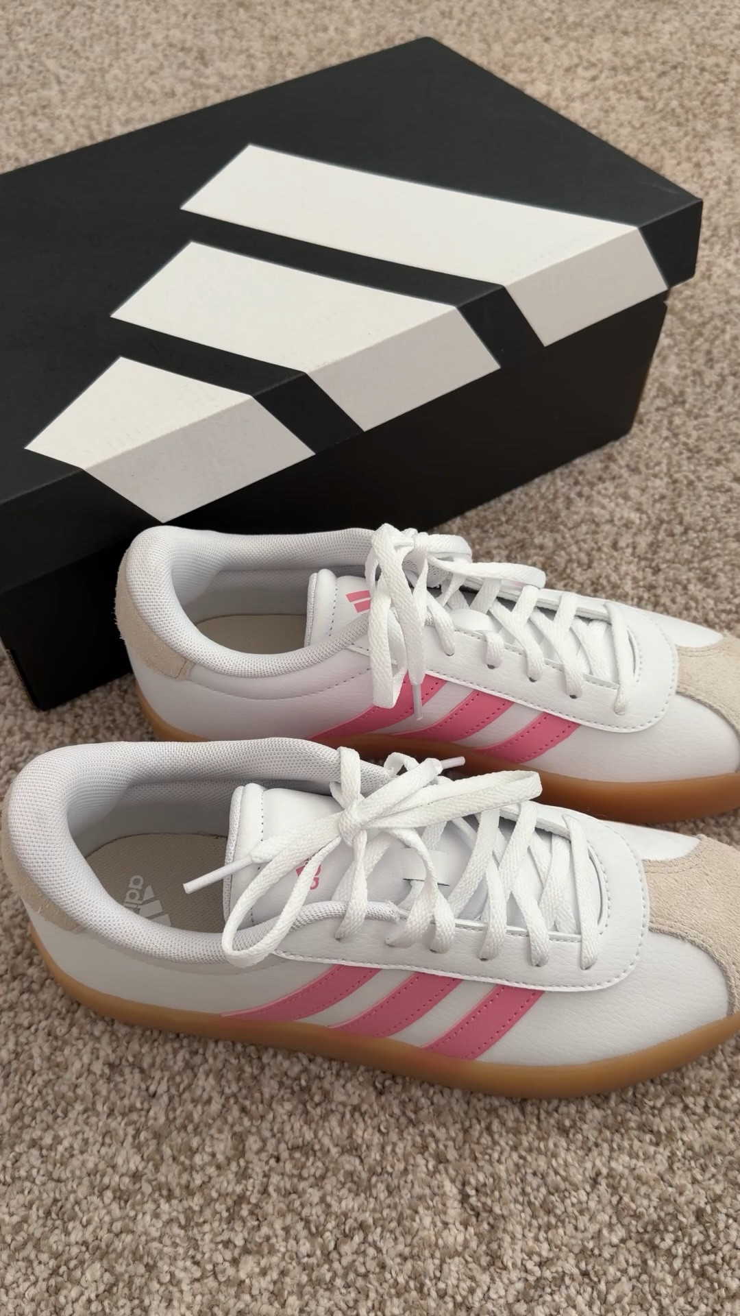 @zappos #ad Back to school shoes for kids! Got Vivian these cute new Adidas sneakers!

#LTKKids