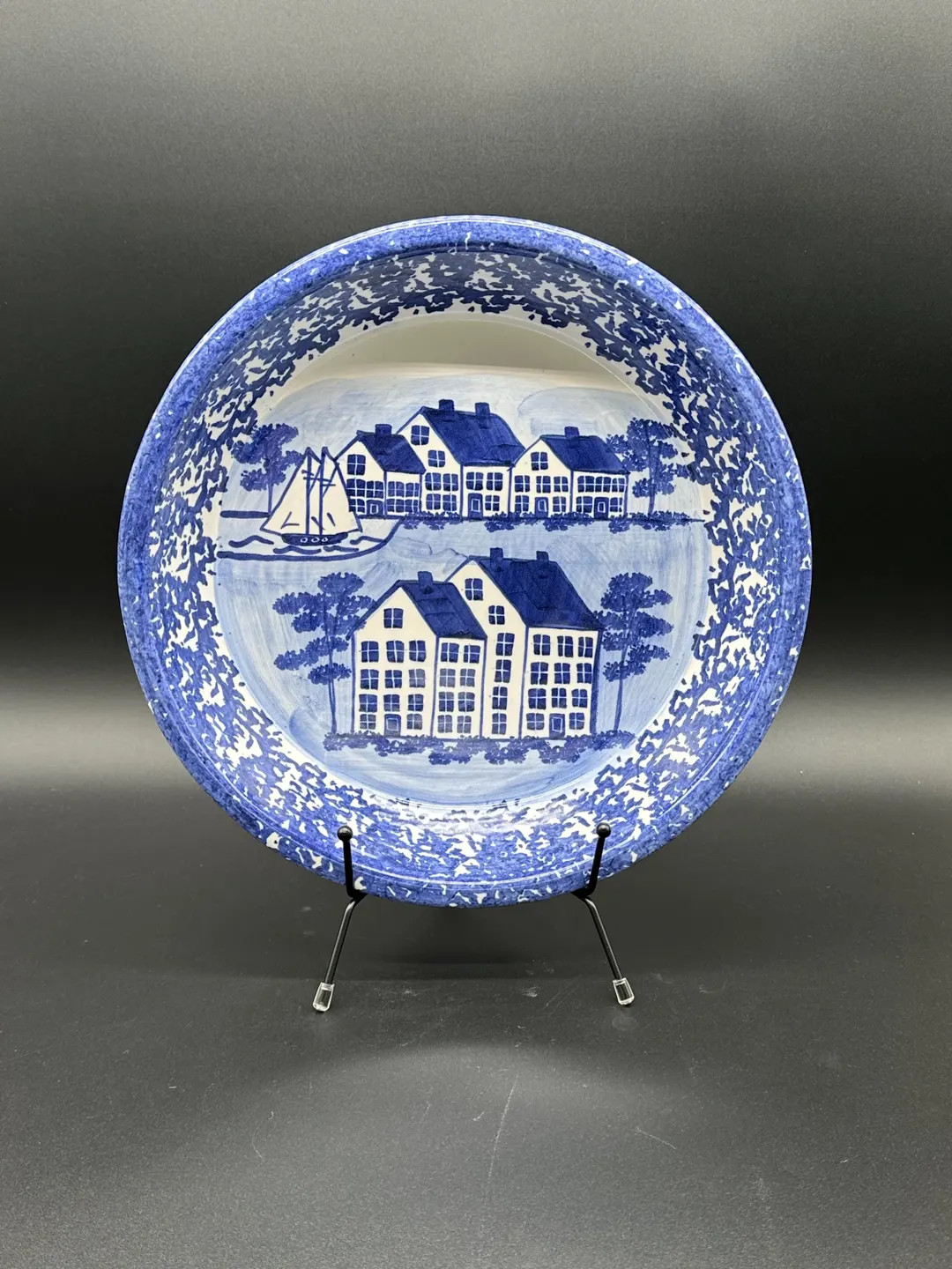 Vintage Shard Pottery, Dover-Foxcroft Maine, Coastal Village Collection, Large Serving Dish 12" D | Etsy (US)