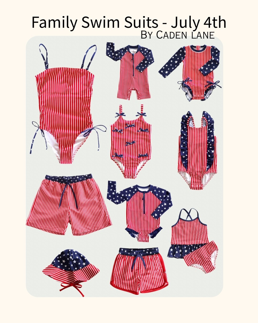 Red white and blue family swim suits ❤️🤍💙 Perfect for July 4th, Memorial Day, or Labor Day! 🇺🇸
@Caden Lane 

#LTKSwim #LTKmomlife #LTKKids