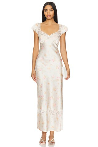 Free People Butterfly Babe Midi Dress in Cream Combo from Revolve.com | Revolve Clothing (Global)