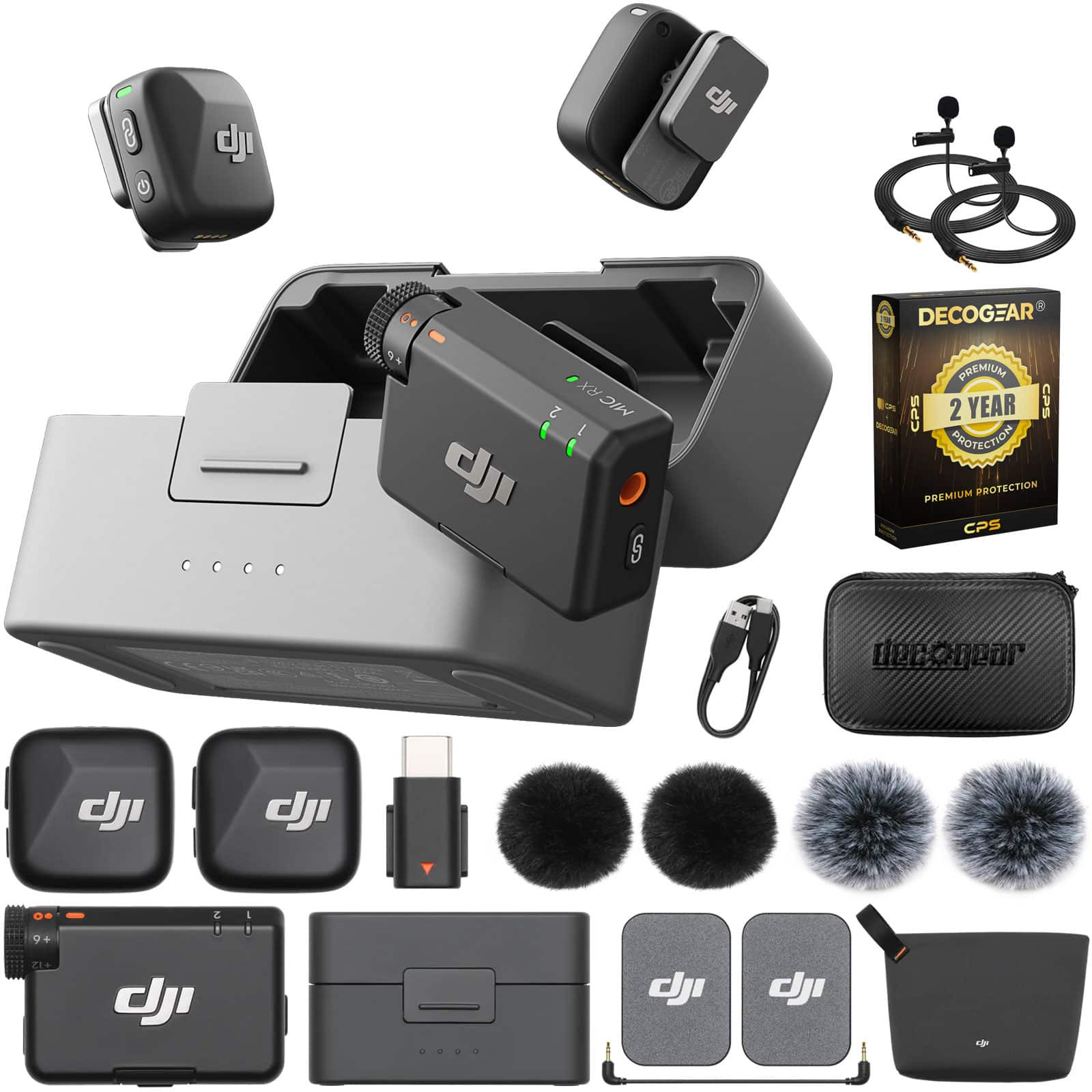 DJI - Mic Mini (2 TX + 1 RX + Charging Case) Ultralight + 2-Year Extended Warranty Bundle | Best Buy U.S.