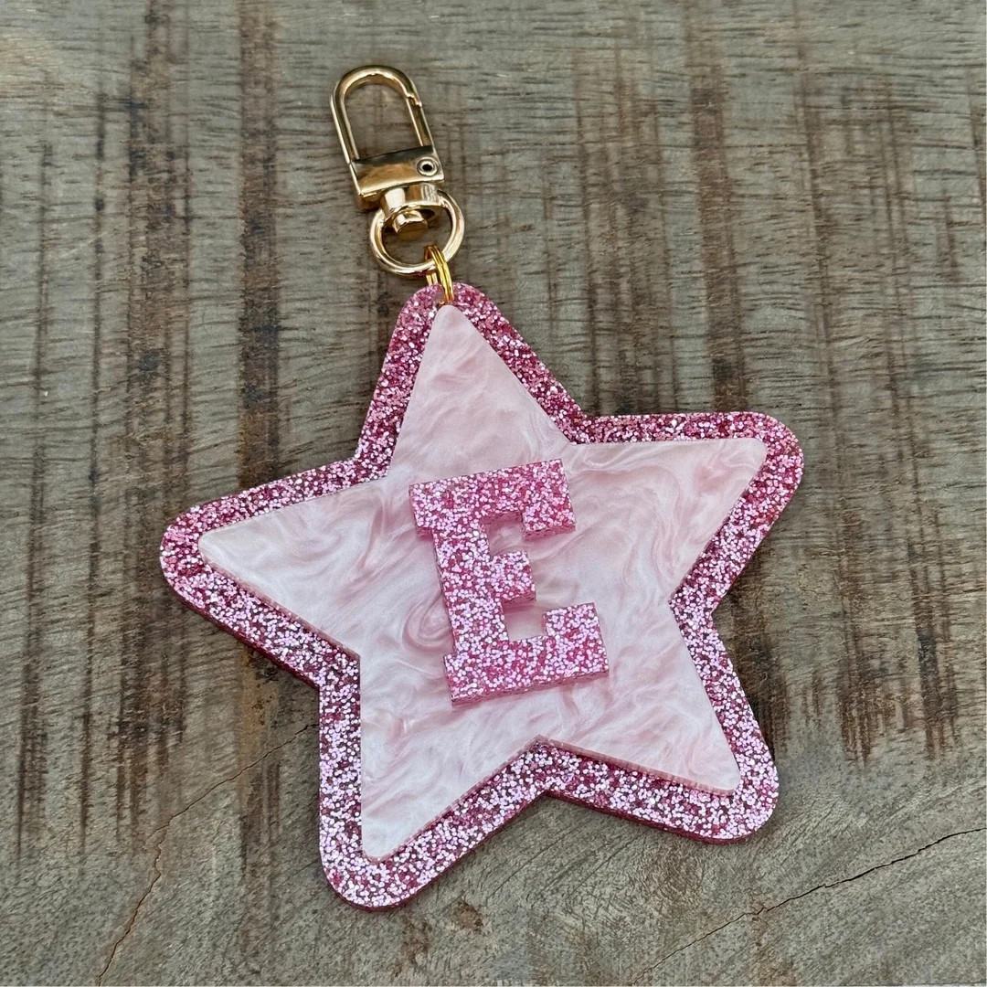 Star Initial Keychain | Etsy (US)