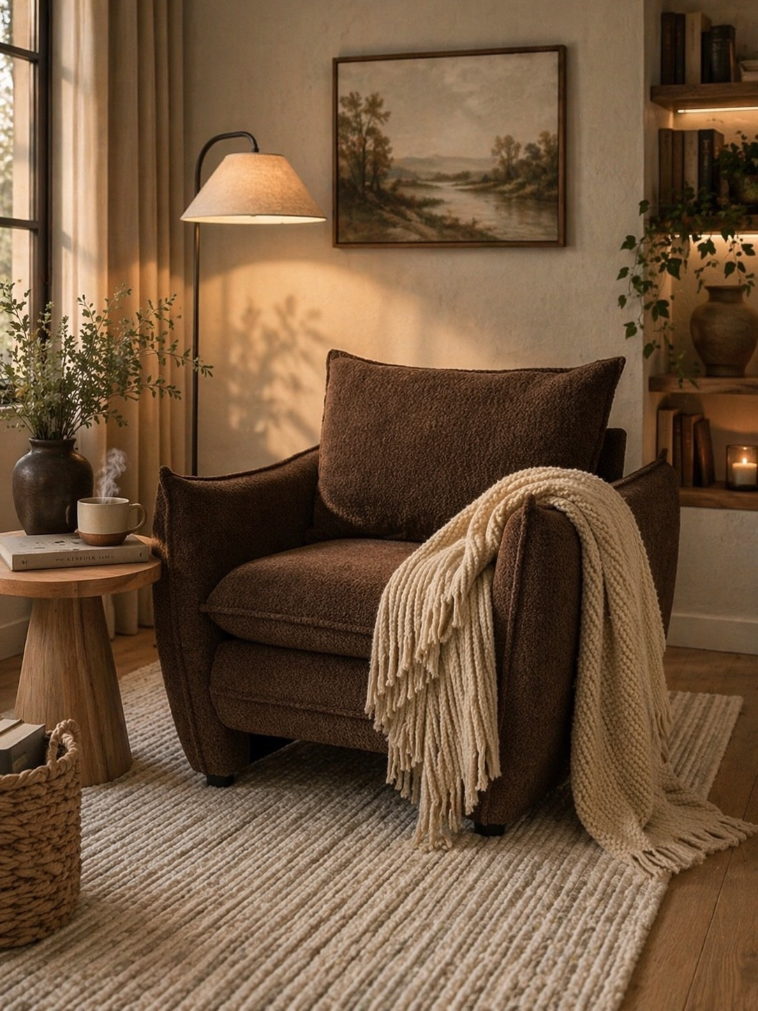 This cozy chair is exactly what every living rooms needs! Designer look for less! 

#LTKHome #LTKSaleAlert