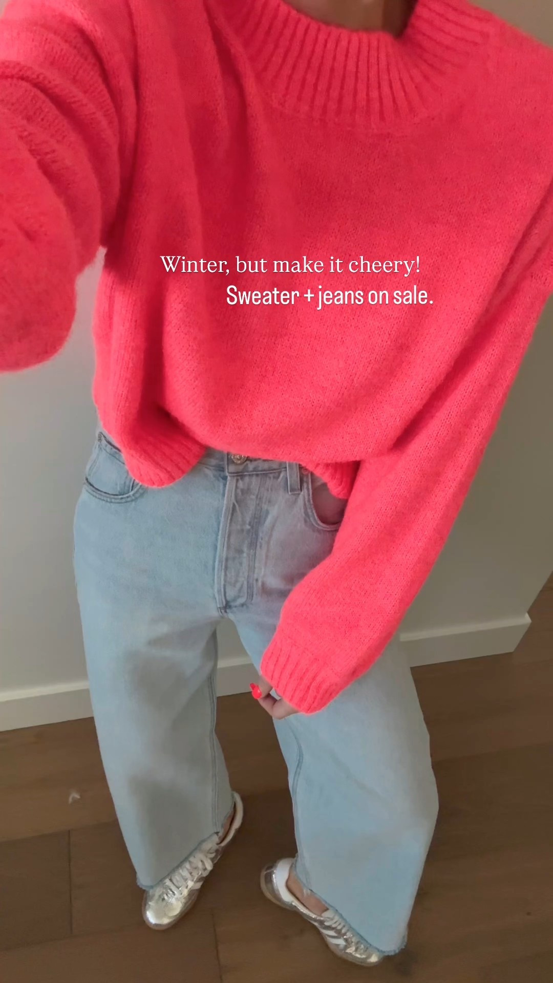 Love this bright coral sweater + lighter wash denim that I found on major sale! Size up in the sweater and size down in the jeans.

#LTKootd #LTKOver40 #LTKgrwm