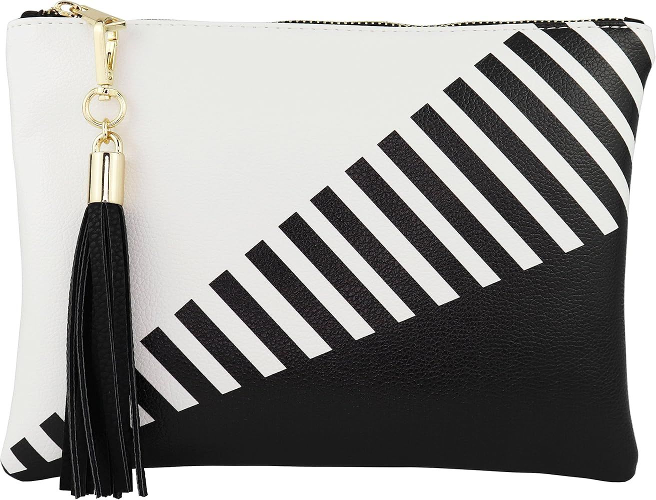 B BRENTANO Vegan Clutch Bag Pouch with Tassel Accent | Amazon (US)