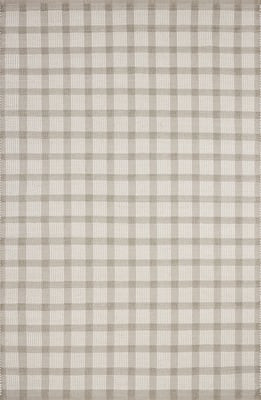 Ryder RYD-02 Stone/Ivory Wool/Cotton Handwoven Plaid Area Rug | Rugs Direct