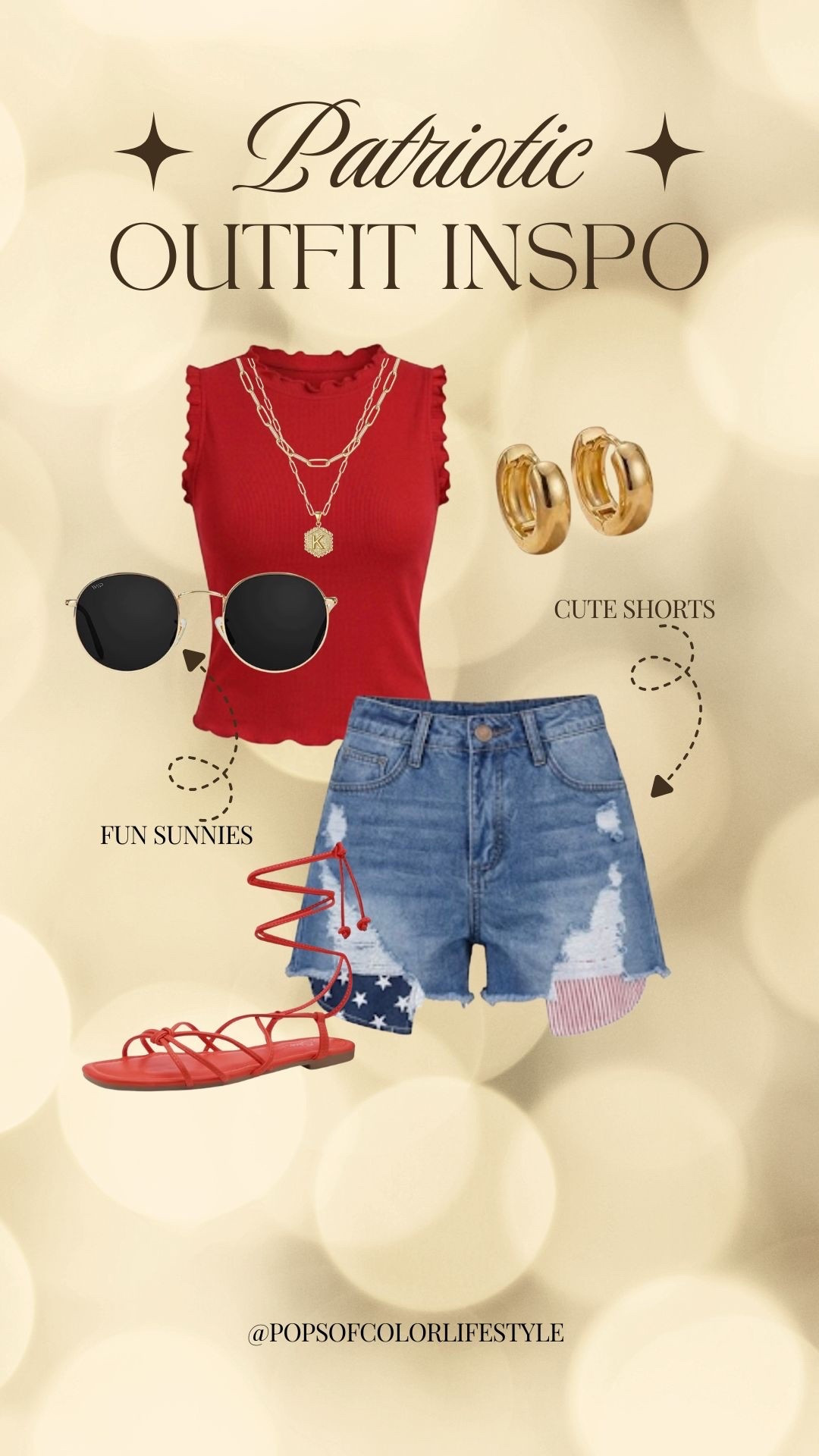 Red white and BLUEtiful patriotic outfit idea perfect for the 4th of July outfit or summer days