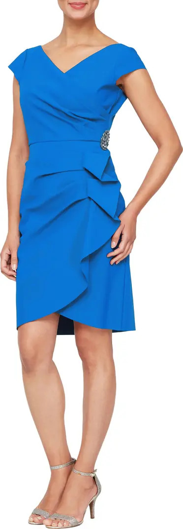 Rhinestone Belt Detail Sheath Cocktail Minidress | Nordstrom