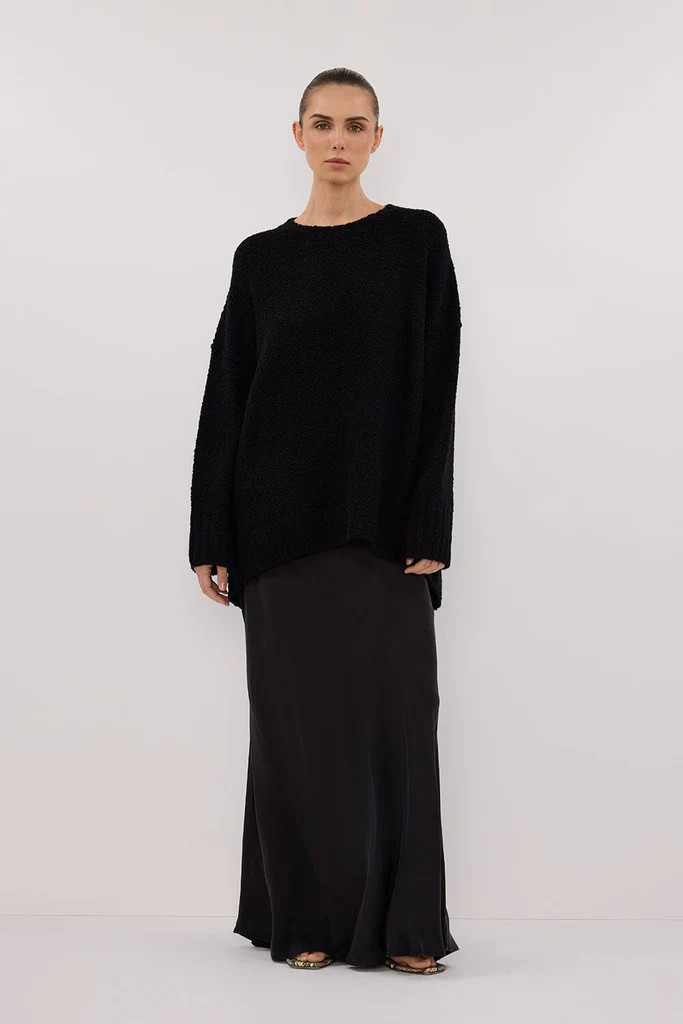CICI BLACK LONGLINE JUMPER | DISSH