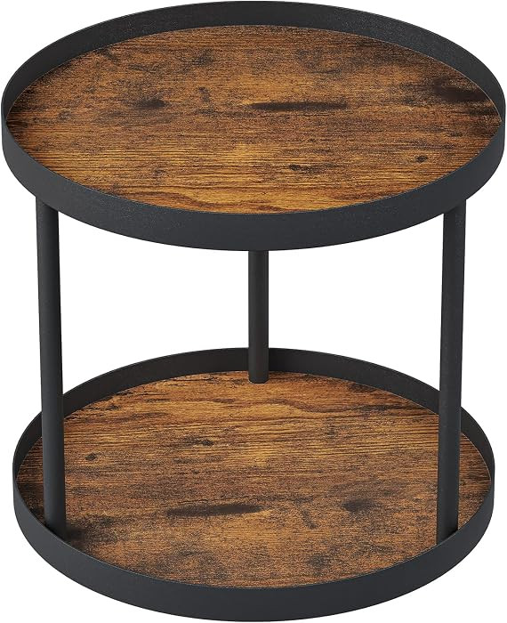 Giikin 2 Tier Lazy Susan Organizer, Two Tier Lazy Susan Turntable for Kitchen Countertop Spice Ra... | Amazon (US)