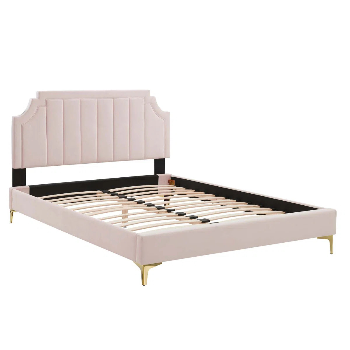 Sienna Performance Velvet Platform Bed | Wayfair North America