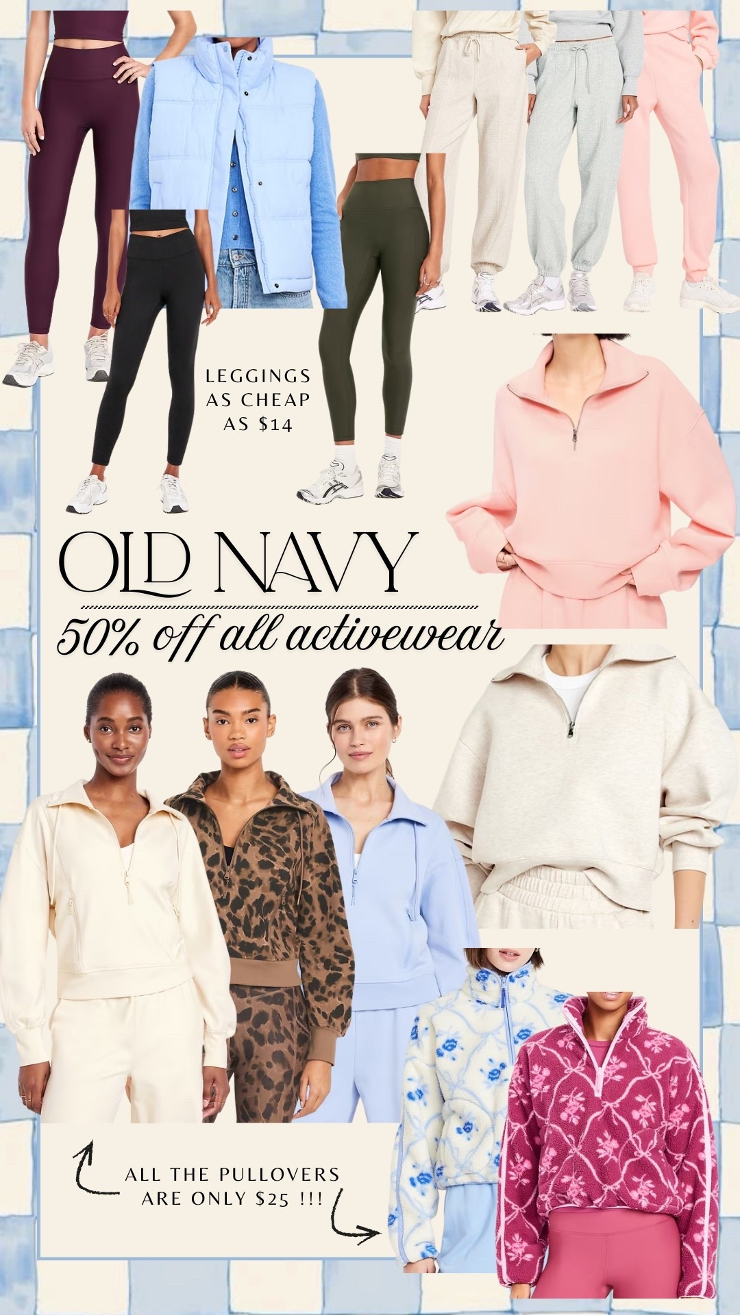 Old Navy 50% off active wear!! 

#LTKSeasonal #LTKfitnessgoals #LTKSaleAlert