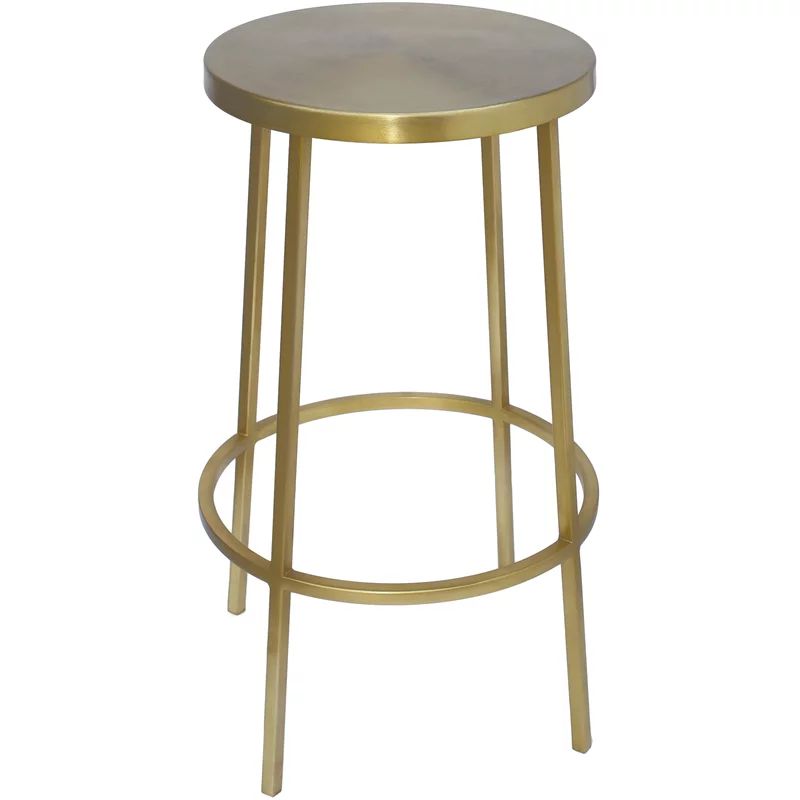 Meridian Furniture Tyson Brushed Gold Iron Counter Stool | Walmart (US)