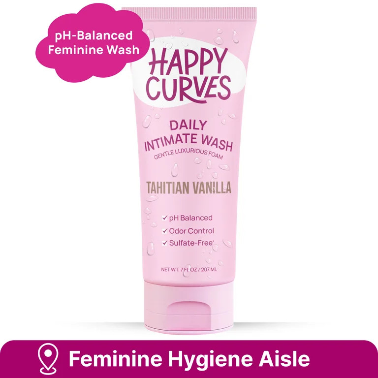 Happy Curves Feminine Intimate Wash, Tahitian Vanilla, 7 fl oz | Walmart (US)