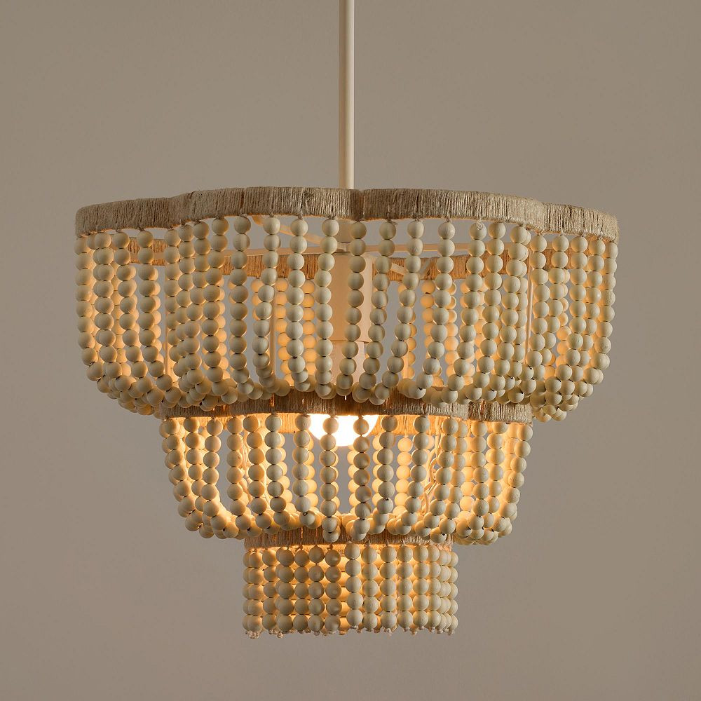 Wood Beaded Pendant (17") | Pottery Barn Teen