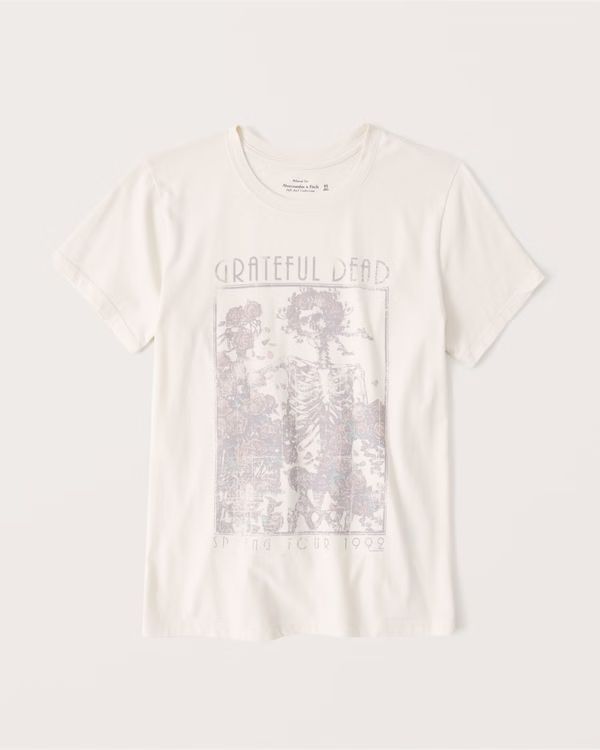 Women's Grateful Dead 90s-Inspired Relaxed Band Tee | Women's Tops | Abercrombie.com | Abercrombie & Fitch (US)