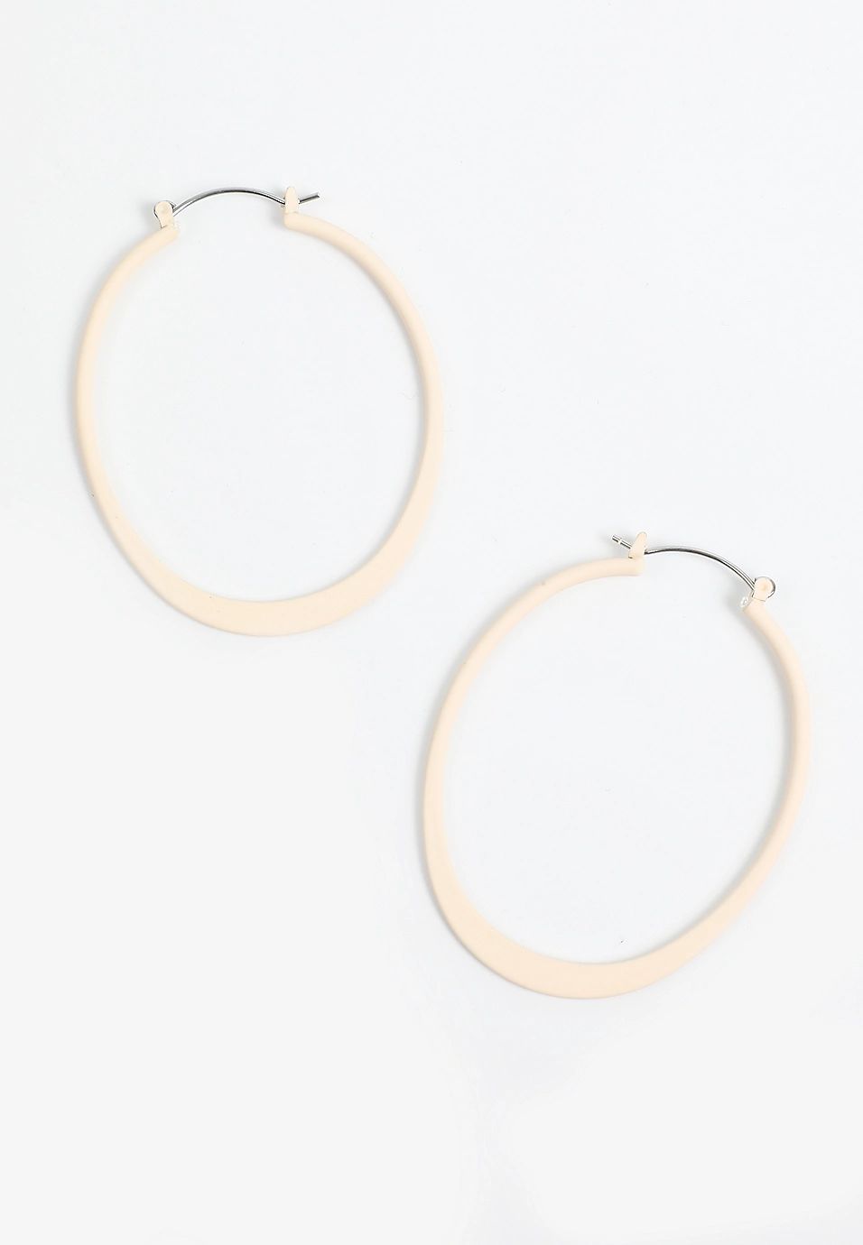 Color Coated Oblong Drop Earrings | Maurices