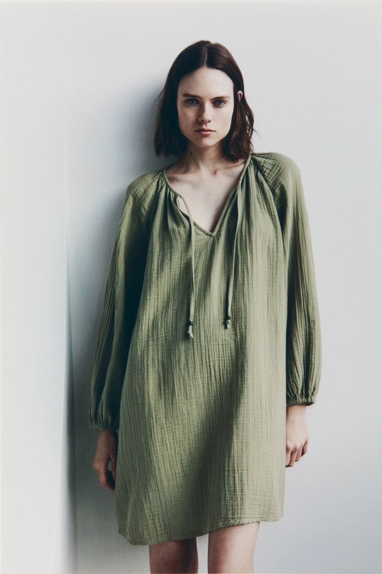 Tunic Dress - Khaki green - Ladies | H&M US | H&M (US + CA)
