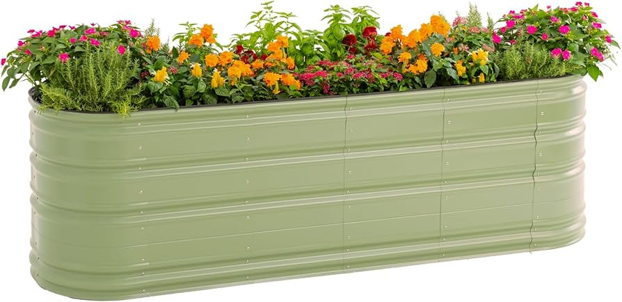 Vego garden 32" Tall 9 in 1 Novel Metal Raised Garden Bed Kits Modular Planter Beds for Vegetable... | Amazon (US)