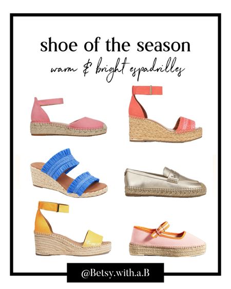 The it shoe of the season: espadrilles in warm & bright colors. Get yours this spring and continue wearing them all summer long. 

#LTKShoeCrush #LTKOver40 #LTKSeasonal