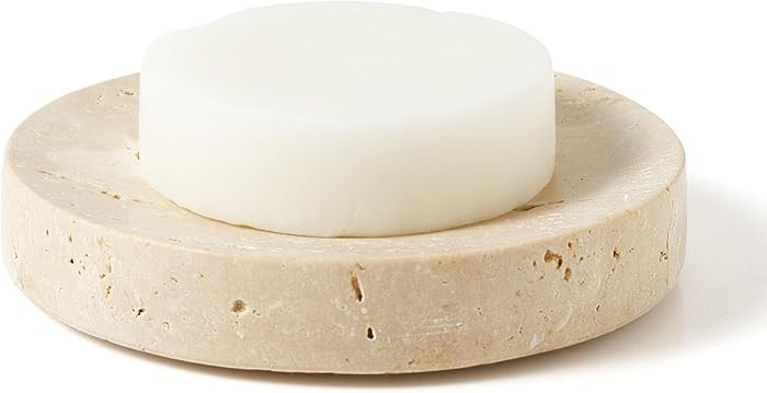 WORHE Marble Soap Dishes Natural Travertine Stone Sponge Holder for Bathroom Tub Shower Kitchen S... | Amazon (US)
