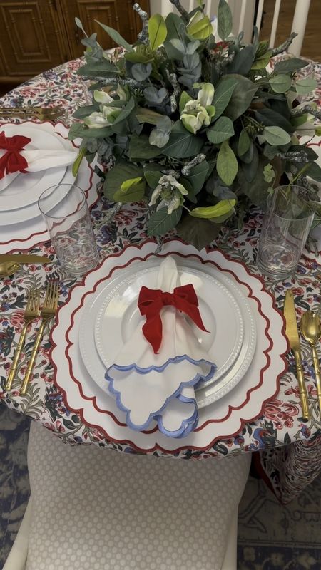 Holiday tablescape
Holiday table setting 
Fall table setting
Christmas table setting
Grandmillennial tablescape
Block print tablecloth
Grandmillennial tablecloth
Bow napkin ring 

#LTKfindsunder50 #LTKstyletip #LTKhome
