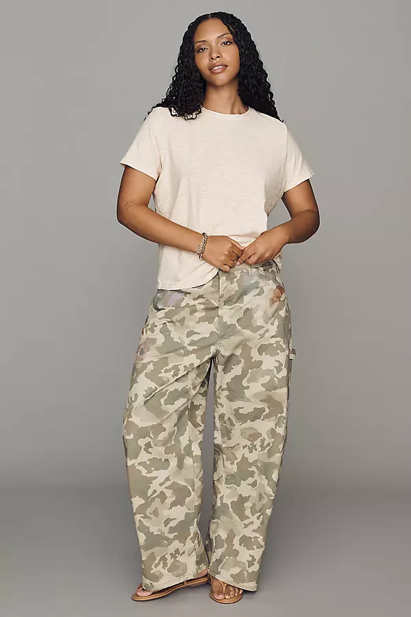 Kayden Camo High-Rise Carpenter Barrel Pants | Anthropologie (US)
