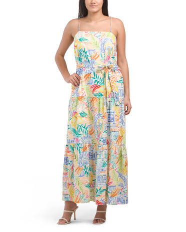 Tie Shoulder St Tropez Maxi Dress | TJ Maxx