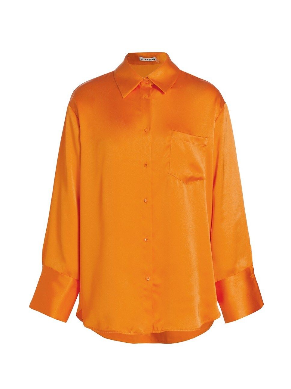 Oversized Satin Button-Front Shirt | Saks Fifth Avenue