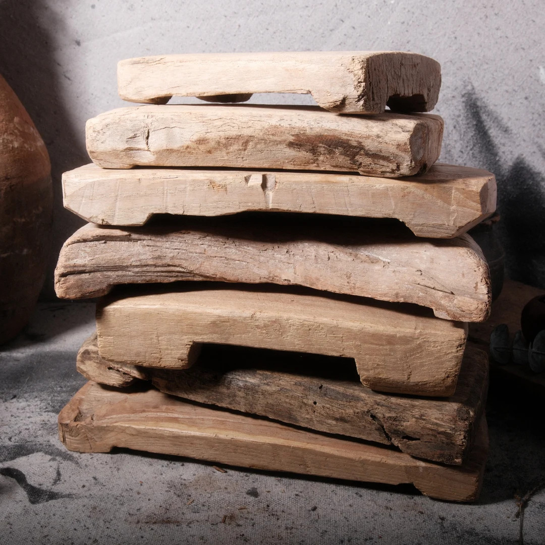 Vintage Wood Riser Bleached From India Natural Teak Riser Cutting Board Handmade Wooden Riser Woo... | Etsy (US)
