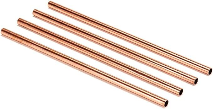 qPipe Copper Drinking Straws - Healthier, Reusable and Environment Friendly Straws (Set of 4) | Amazon (US)