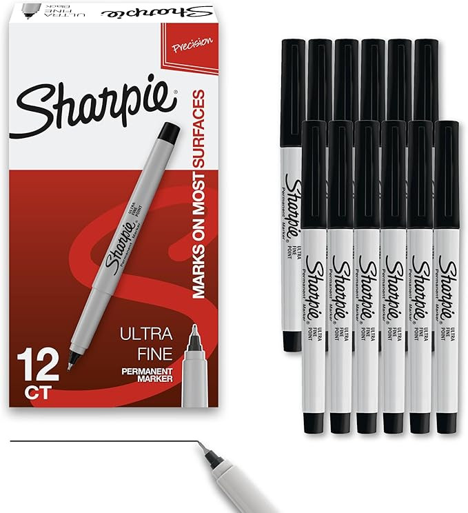 Sharpie Permanent Markers, Ultra Fine Tip Markers Set, Quick Drying And Fade Resistant Artist Mar... | Amazon (US)