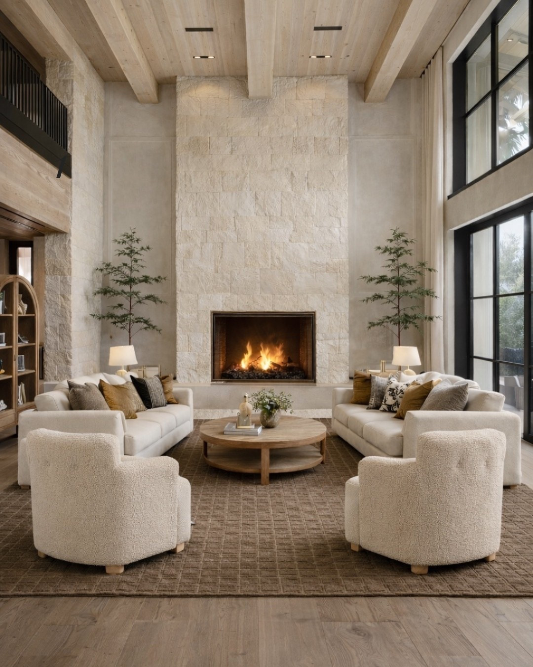 Cozy great room decor and furniture ideas!
Neutral aesthetic, living room decor, organic modern, minimalist, accent chair, wood coffee table, olive tree, planter, table lamp, Loloi rug, arch cabinet, storage, beige, white, black, restoration hardware style, Crate & Barrel home, Wayfair, Amazon home, earthy

#LTKhome #LTKsale #LTKsummer
