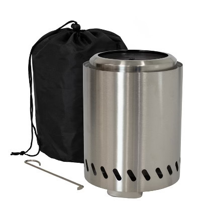 Sunnydaze Stainless Steel Tabletop Smokeless Fire Pit with Triple Burn Design - Silver | Target